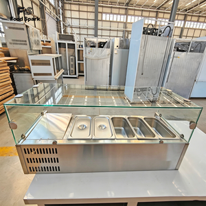 Contenedores de Acero Inoxidable para Barra de Ensaladas, Refrigerador Exhibidor para Barra de Ensaladas/Baño María Frío para Restaurantes Buffet - Product Image 4