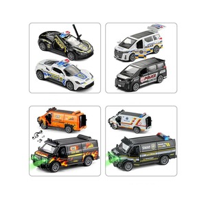Modèles de véhicules en alliage à l'échelle 1:24 Jinying, jouets avec quatre portes ouvrables, voiture miniature de haute qualité avec fonction de recul, lumières et musique - Product Image 6
