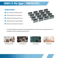 Condensateur de démarrage de moteur CBB61, type à 3 broches, 1-20uF, 50/60Hz, 40/70/21, pour climatiseur, condensateurs à film mince métallisé