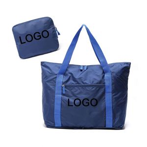 Custom Woman Foldable Folding Expandable Collapsible Waterproof Weekender <b>Overnight</b> <b>Holdall</b> Duffle Luggage Travel Folding Bag Wi - Product Image 1