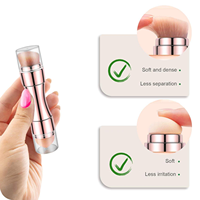 Kuas Makeup Foundation Multi-Fungsi 4 in 1 Bulu Sintetis Vegan Dua Sisi Dengan Ujung Miring Untuk Blush Kontur Bedak