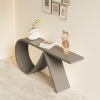 Console murale minimaliste en fer forgé de style crémeux pour entrée, salon, hall d'entrée, couloir d'hôtel, mobilier de maison