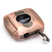Coupe-cigares en métal de luxe JH plaqué or rose avec logo personnalisé, couteau à cigares, accessoires de coupe-cigares