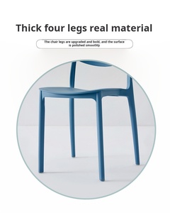 Trong Kho giá rẻ <span class=keywords><strong>Scandinavian</strong></span> phong cách màu sắc tươi sáng phân <span class=keywords><strong>Stackable</strong></span> lưu trữ tựa lưng ghế nhựa - Product Image 2