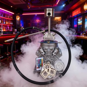 Chicha créative en forme de moteur V8, en résine, style mécanique, pour salon, bar, restaurant, café - Product Image 4