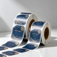 Étiquettes autocollantes en vinyle imperméables imprimées sur mesure, étiquettes adhésives privées pour flacons de cosmétiques et de shampooings