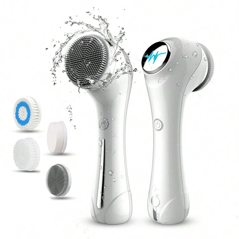 Multifunction Electric Face Cleansing Brush Wholesale Rechargeable Facial Clean 5 in 1 Silicone Face Cleaning Brush