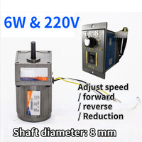 Controlador de Velocidad Variable Reversible para Motor de CA de 220V, 5-470 RPM, 6W, Venta al por Mayor