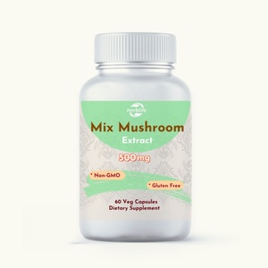 Poudre d'extrait de champignon biologique 100% pure, capsules d'extrait de champignon de haute qualité - Product Image 1