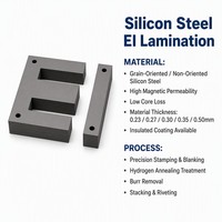 Lamelles de fer silicium EI à orientation uniforme des grains, faible perte de puissance du noyau sous état de fonctionnement nominal