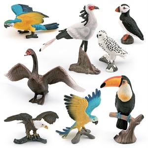 xinhen Modelos de aves de simulación transfronterizos: Búho nievoso, águila calva, guacamaya, cisne gris, <span class=keywords><strong>gaviota</strong></span>, serpiente, decoración estática de escritorio - Product Image 3