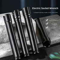Jeu de douilles à chocs extra longues de 200 mm, en acier au carbone robuste, douilles profondes de 22-27 mm pour clé à chocs électrique