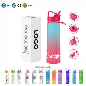 Botella de Agua Deportiva de Plástico de 900 ml (30 oz) con Asa, Libre de BPA, Reutilizable, con Logotipo Personalizado, para Gimnasio, Proveedor Mayorista - Product Image 1