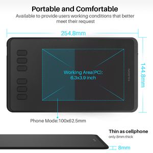 Huion H640P đồ họa Bút Tablet cho PC Điện thoại đồ họa vẽ Pad Tablet <span class=keywords><strong>grafic</strong></span> - Product Image 4