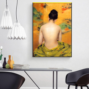 Современная ретро-картина в стиле масляной живописи на холсте: обнаженные фигуры для декора спальни и гостиной - Product Image 2