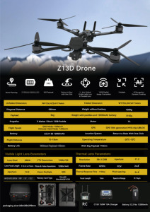 Dron Profesional 8K FPV Z13D con Carga Útil de 5KG, Cámara 4K, Alcance de Vuelo de 10KM, GPS, Seguimiento por IA, Motor sin Escobillas, Dron de Carreras RC Comercial - Product Image 6