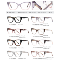 MS 92615 Lunettes polyvalentes pour femme, monture œil de chat TR90 polie miroir, branches élégantes et minimalistes