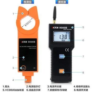 Pinza Amperimétrica Victor 9000B con Apertura de 58 mm, Medidor de Corriente Alterna, Medición de Alto Voltaje - Product Image 3