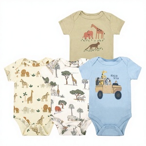 Conjuntos de Ropa para Bebé de 6 a 9 Meses, Lindos Conjuntos de Punto de Algodón con Estampado de Dibujos Animados, Cierre de Botones, Ropa de Verano para Bebés y Niños Pequeños - Product Image 2