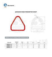 Anneau triangulaire en acier superallié robuste industriel, trempé et martelé, avec poudre plastifiée Magnaflux pour la détection des fissures, pour élingue de levage