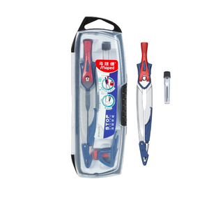 MAPED Ensemble de boussole pour étudiant 3 pièces avec <span class=keywords><strong>levier</strong></span> de verrouillage intelligent Ensemble de boussole de construction en métal pour étudiants - Product Image 1