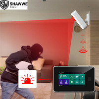 Système de sécurité domestique sans fil avec écran tactile intelligent, connectivité GSM/WiFi, caméra domestique, détection de porte et de fumée