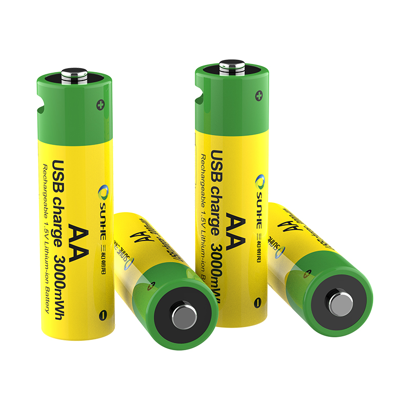 Оптовые цены 3000 мАч Высокое качество цифровой аккумулятор AA Type C 1,5 V Usb литий-ионные аккумуляторы