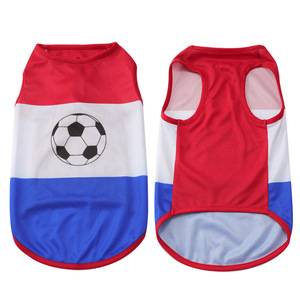 Maglia da Calcio per <span class=keywords><strong>Cani</strong></span> Coppa del <span class=keywords><strong>Mondo</strong></span>, Gilet Traspirante in Rete con Bandiera Nazionale, Abbigliamento Estivo per <span class=keywords><strong>Cani</strong></span> - Product Image 5