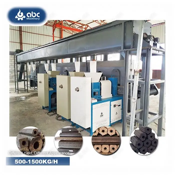 Automatic Chacoal Coal Stick/Sawdust/Biomass/Peat Briquette Production Line