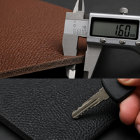 1,6 mm geprägtes Lychee-Muster Wasserbasis-PU-Leder, strapazierfähiges Kunstleder für Autositz- und Sofapolsterung