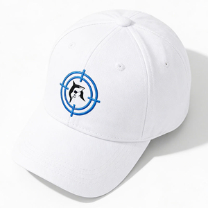 100% Cotton Suede Material White Baseball Cap Customization Popular 6 Panel Personalized Letter Design Hand Embroidery <b>Hat</b> - Product Image 6