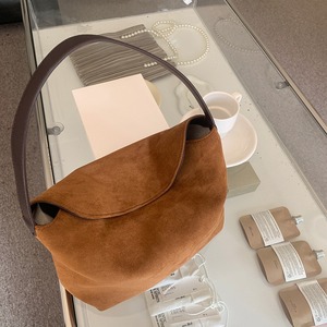 Frosted Brown Suede Small <b>Square</b> Handbag Soft Magnetic Buckle Underarm Bag For Women Everyday Outfits - Product Image 4