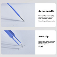 Kit professionnel pour éliminer les boutons - Aiguille pour l'acné et extracteur de points noirs