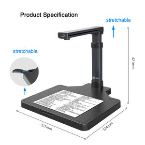 <span class=keywords><strong>Portable</strong></span> Scanner Documents Livre OCR Reconnaissance de texte Aplatissement automatique Visualiseur de bureau Document Caméra 4K - Product Image 6