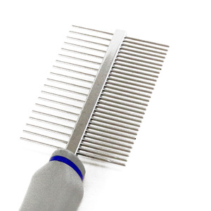 Spazzola a doppia faccia con setole in acciaio inossidabile 20*5,2 cm con manico per la toelettatura degli animali domestici - Product Image 4