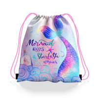 Sac à dos à cordon personnalisé Sparty OEM pour enfants, unisexe, réutilisable, en polyester souple, sacs cadeaux DR1005