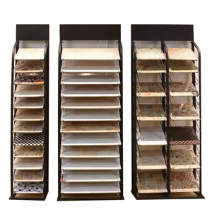 Stone Display Rack Exhibition Hall Marble Stone Ceramic Tiles Metal Display Rack Custom Mosaic Granite Sample Display Stand