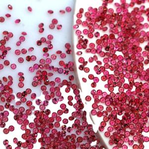 Commercio all'ingrosso di alta qualità naturale colore <span class=keywords><strong>rosso</strong></span> spinello brillante taglio rotondo pietra preziosa sciolta per collana braccialetto anello gioielli - Product Image 2