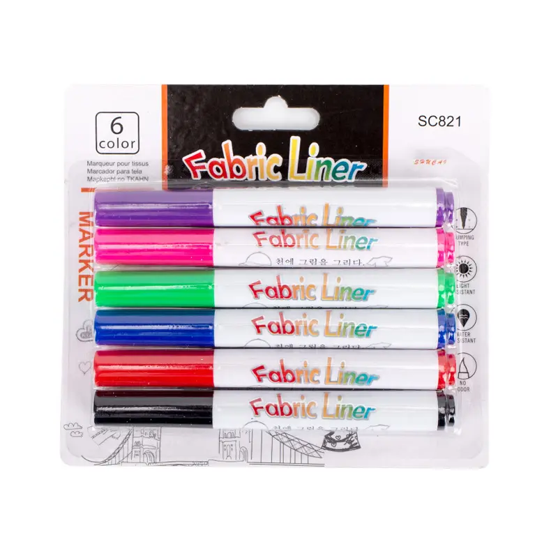 Aangepaste Diverse Kleuren Permanente Wasbare Kunst Stof Marker Pen Set Voor Kleding Canvas T-Shirts Schilderen Schrijven