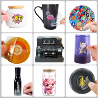 Impresora UV DTF para Carcasas de Teléfono, Bolígrafos, Acrílico, Cuero, Madera, Vidrio, Botellas, Adhesivos, Impresoras de Inyección de Tinta Multicolor, Impresora Plana UV A3 A4