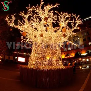 Outdoor 3D dekorative bunte Weihnachts motiv Skulptur Riesen LED Baum Zweig Zweig Lichter