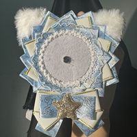 Penyangga Lencana Telinga Kucing Lucu Gaya Jepang, Cocok untuk 58-65 Mm, Aksesori Tas Anime Ita Buatan Tangan, Baki Pajangan Kancing