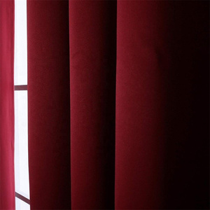 Design semplice camera d'albergo fantasia <span class=keywords><strong>bordeaux</strong></span> moderno <span class=keywords><strong>tende</strong></span> oscuranti rosse - Product Image 3