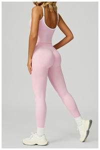 Bond donna tuta Yoga senza cuciture a contrasto di colore cava bella schiena a vita alta abbigliamento Fitness Outdoor <span class=keywords><strong>sport</strong></span> da corsa 5 tuta - Product Image 6