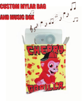 Nouveau Design Vide 3.5g 7g 28g Odeur Preuve Refermable Holographique Exotique Personnalisé Mylar Sac avec Boîte à Musique