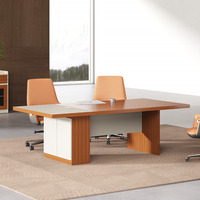 Table de conférence moderne minimaliste en mélamine pour bureau et bureau à domicile, salle de réunion, table de réunion extensible