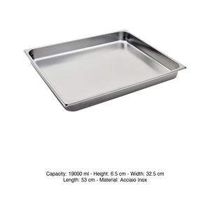 ถาดอบสแตนเลส GN 2/1 ขนาด 65 × 53 × 6.5 ซม. สูง 3400 กรัม - Product Image 3