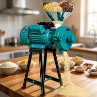 Moulin à céréales sec et humide à haute efficacité et faible bruit, petit moulin commercial pour riz, maïs, soja, arachides, épices et farine
