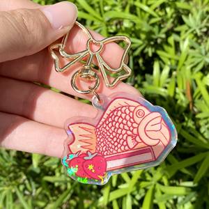 アクリルアイスクリームフォトフレーム カスタムアクリル＋チャーム リキッドオイル アニマルキーチェーン チャームシェイカー レジンアクリルキーホルダー - Product Image 5