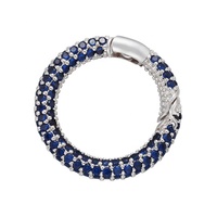 Vente en gros Beyourchoices CLP925 Collier et bracelet colorés uniques avec fermoir en zircon, bijoux en argent sterling plaqué or 18 carats